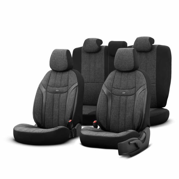Auto Sitzbezug Set Universal Vorne und Hinten Komfortabel Komplett Set